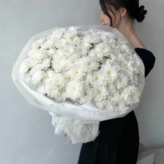 Монобукет из хризантем &laquo;Облачко&raquo; 2