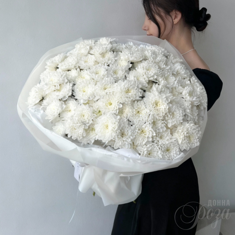 Монобукет из хризантем «Облачко» 3