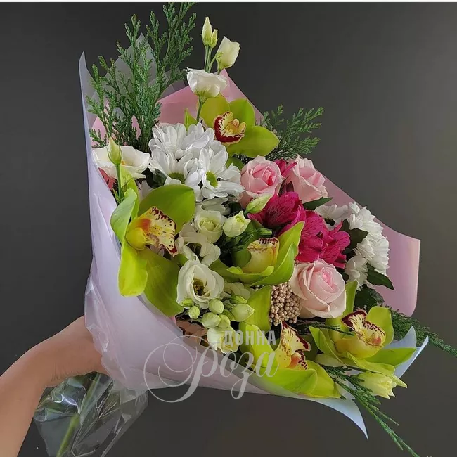 Сборный букет &laquo;Лаймовый фреш&raquo;