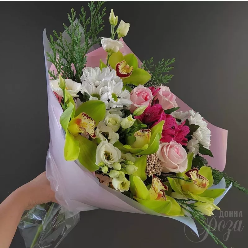 Сборный букет &laquo;Лаймовый фреш&raquo;