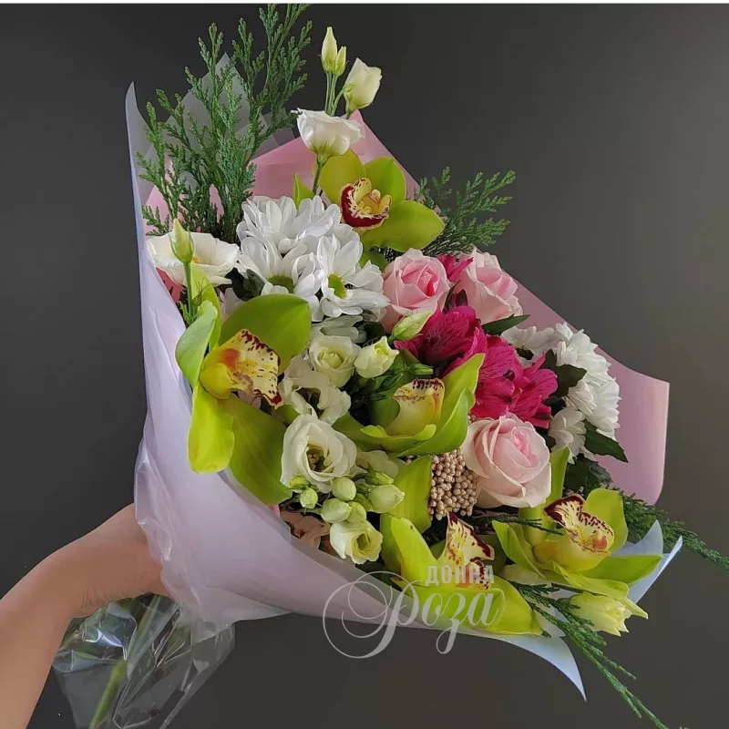 Сборный букет &laquo;Лаймовый фреш&raquo;