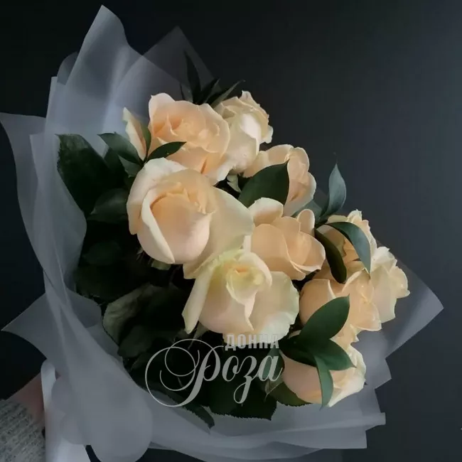 Букет нежных роз &laquo;Крем Брюле&raquo;
