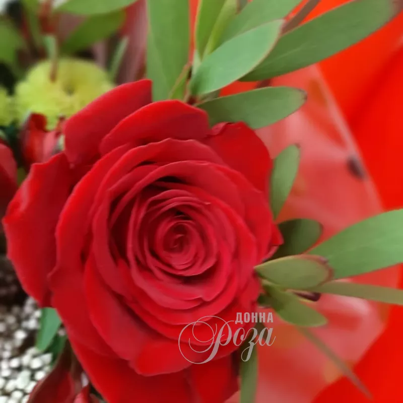 Сборный букет с гортензией  &laquo;Малина&raquo; 2