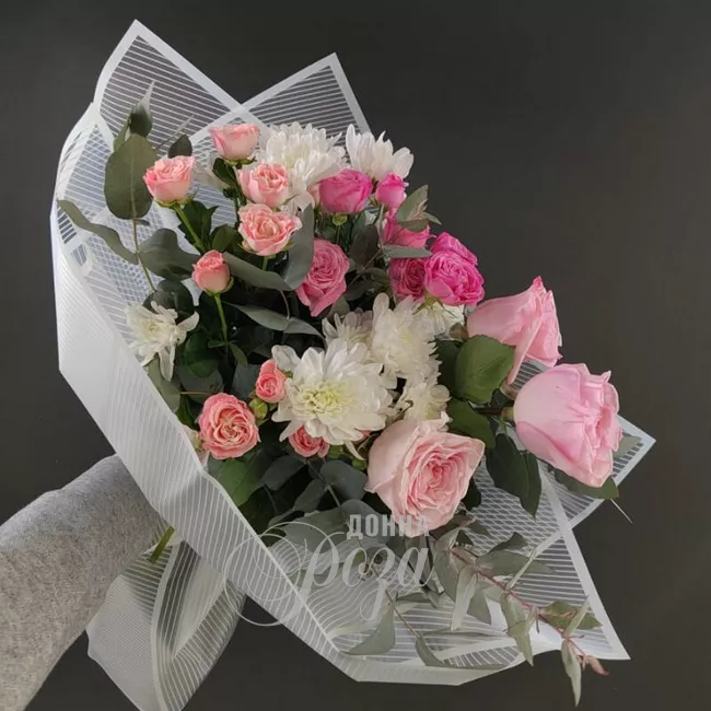 Сборный букет с розами &laquo;Сказочная фея&raquo;