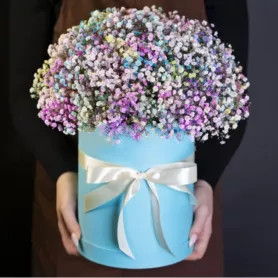 Композиция в шляпной коробке &laquo;Созвездие&raquo; от интернет-магазина «Донна Роза» в Кемерове