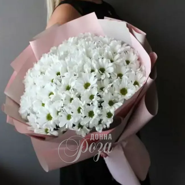 Моно букет &laquo;Белые хризантемы&raquo;