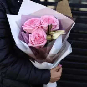 Монобукет из роз &laquo;Пинк Охара&raquo; от интернет-магазина «Донна Роза» в Кемерове