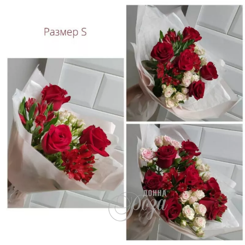 Букет &laquo;Донна Роза in RED&raquo; размер M 1