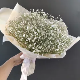 Монобукет из гипсофил &laquo;Звездное небо&raquo; от интернет-магазина «Донна Роза» в Кемерове