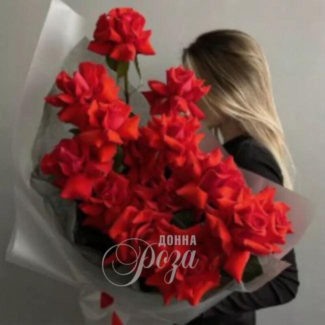 Букет красных роз &laquo;Французский поцелуй &raquo;