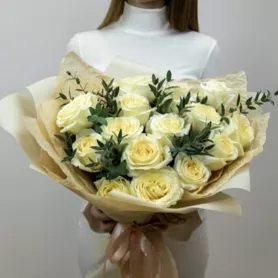 Букет из пионовидной розы Канделайт от интернет-магазина «Донна Роза» в Кемерове