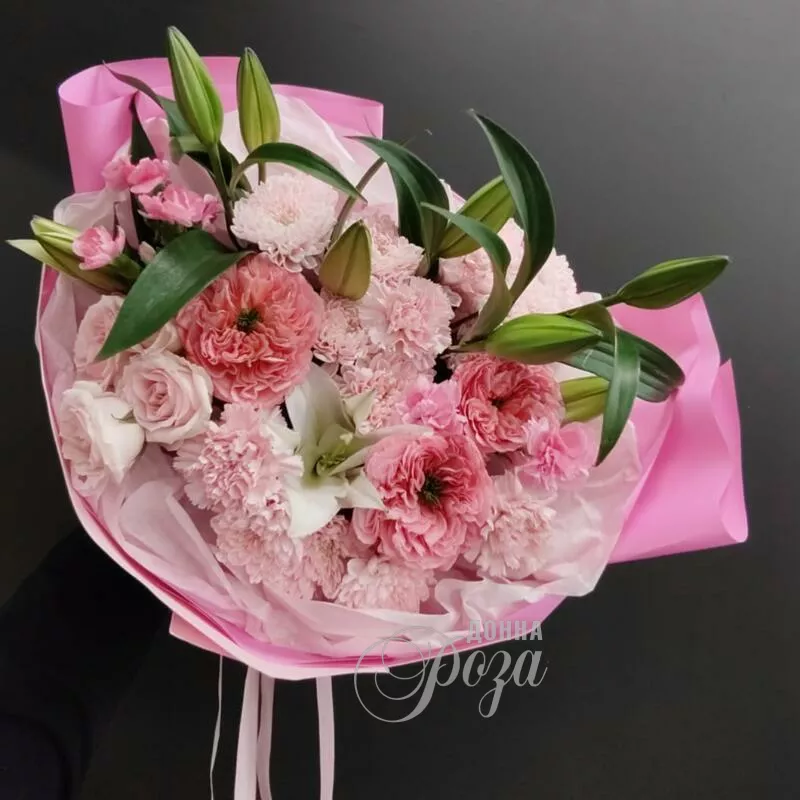 Букет &laquo;Клубничный пудинг&raquo;