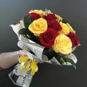 Монобукет из роз &laquo;Капель&raquo; от интернет-магазина «Донна Роза» в Кемерове