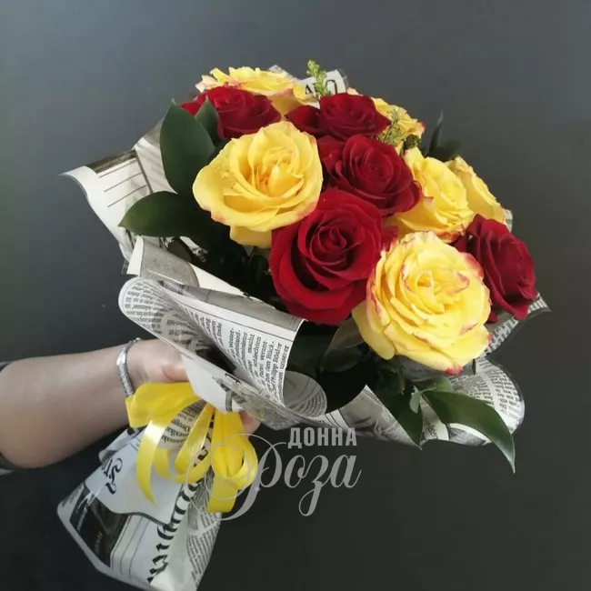 Монобукет из роз &laquo;Капель&raquo;