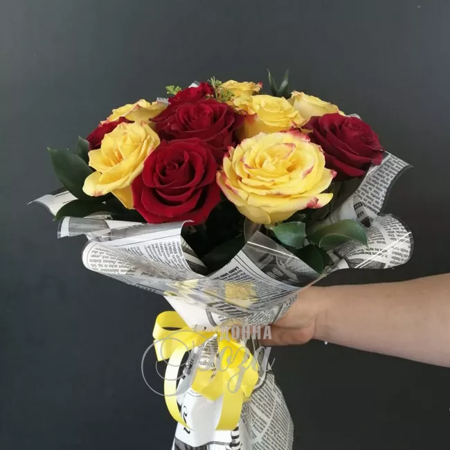 Монобукет из роз &laquo;Капель&raquo; 1