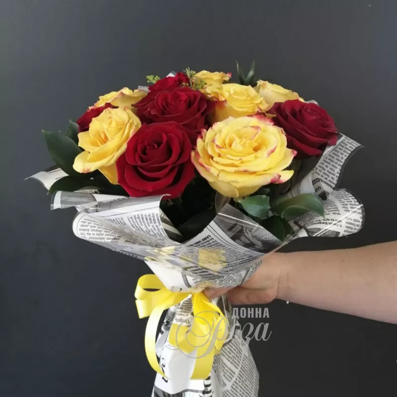 Монобукет из роз &laquo;Капель&raquo; 1