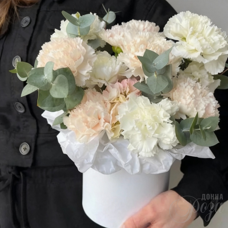  Композиция в шляпной коробке «Альпийское сияние» 1