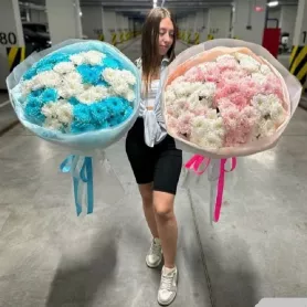 Букет &laquo;Гигант из хризантем&raquo; от интернет-магазина «Донна Роза» в Кемерове