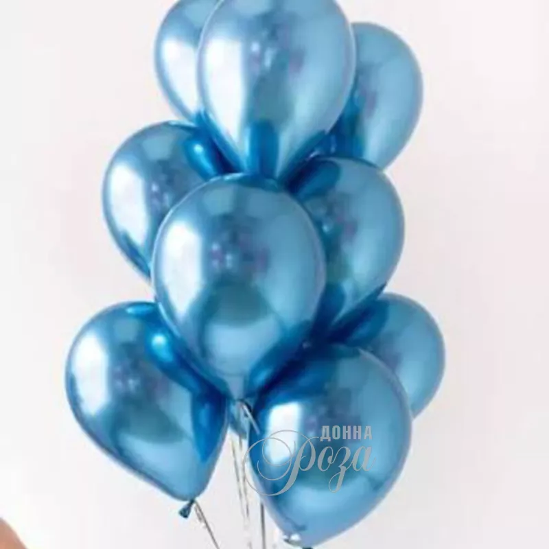 Набор гелиевых шаров цвет металлик 9 шт