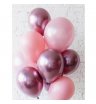 Набор гелиевых шаров розовых и металлизированных