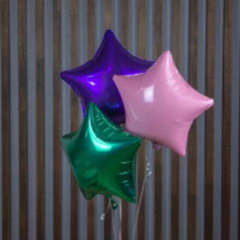 Набор шаров гелиевых фольгированных 3 шт от интернет-магазина «Донна Роза» в Кемерове