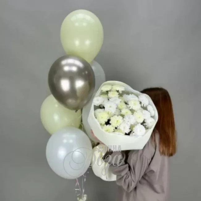 Набор шаров с букетом  &laquo;От души&raquo;