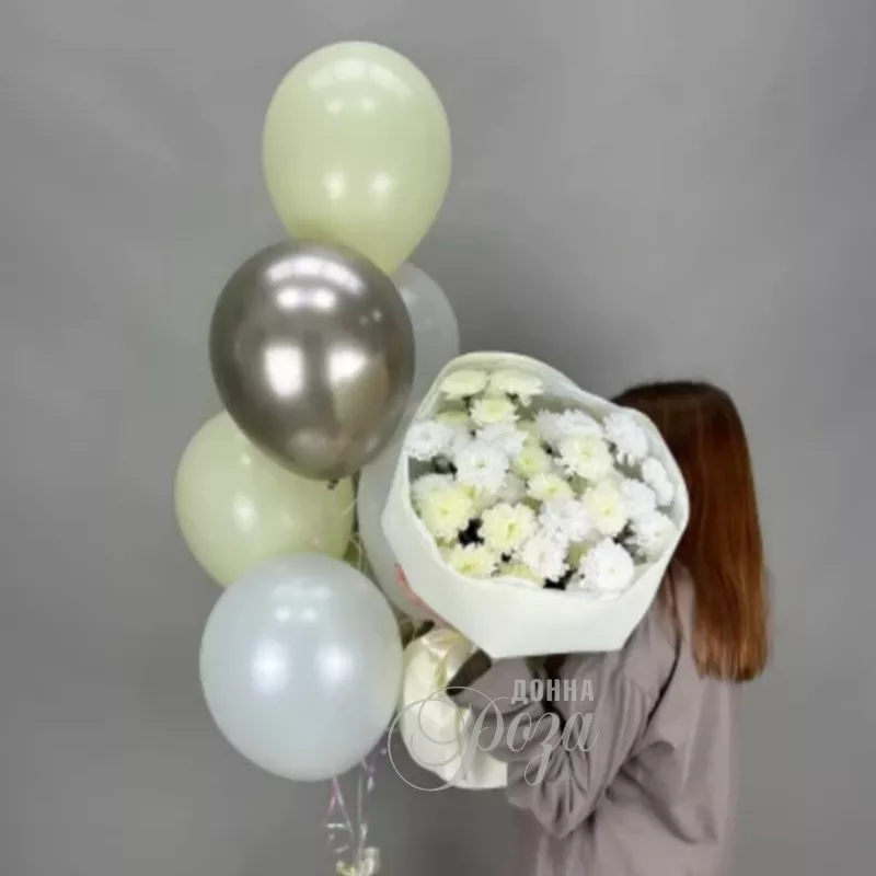 Набор шаров с букетом  &laquo;От души&raquo;