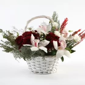 Композиция в корзине &laquo;Анна&raquo; от интернет-магазина «Донна Роза» в Кемерово