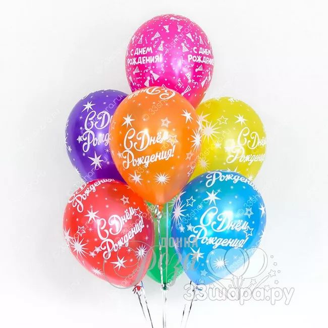 Набор шаров с Днём Рождения