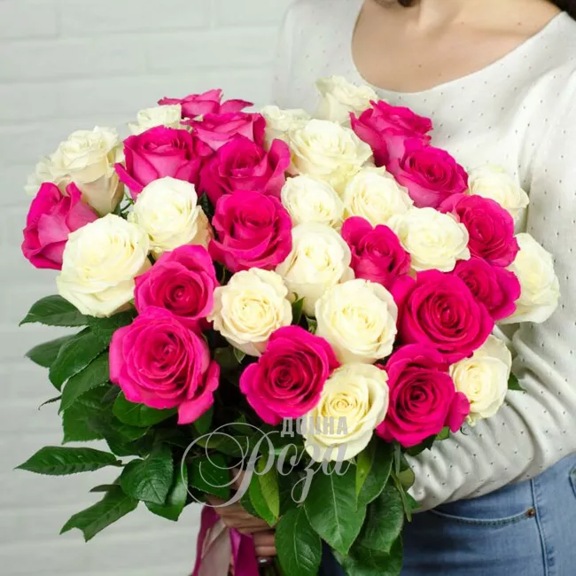 Монобукет из роз &laquo;Очарование&raquo; 1