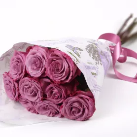 Монобукет из розовых роз &laquo;Барби&raquo; от интернет-магазина «Донна Роза» в Кемерово